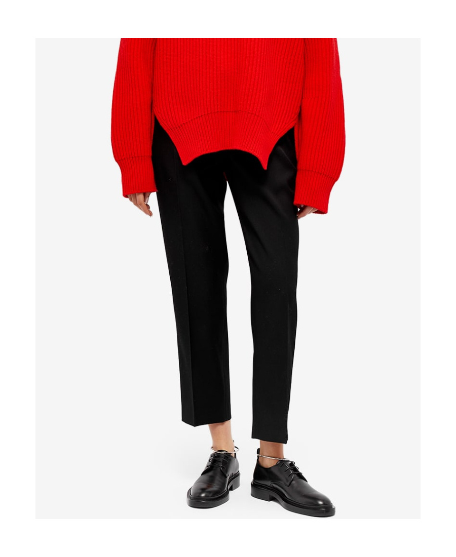 Jil Sander Cropped Tailored Trousers In Black