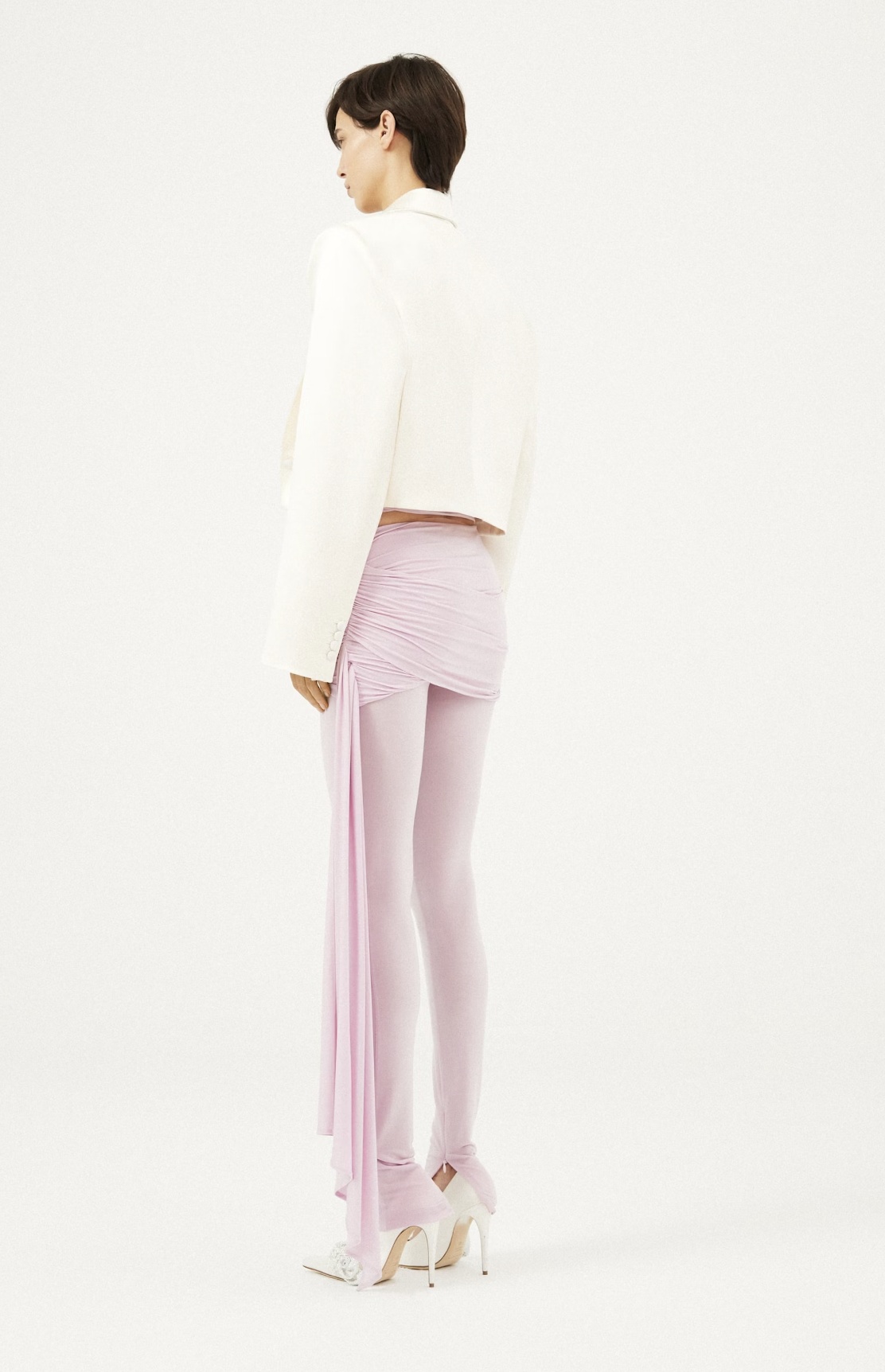 Magda Butrym Pink Layered Leggings In Pink