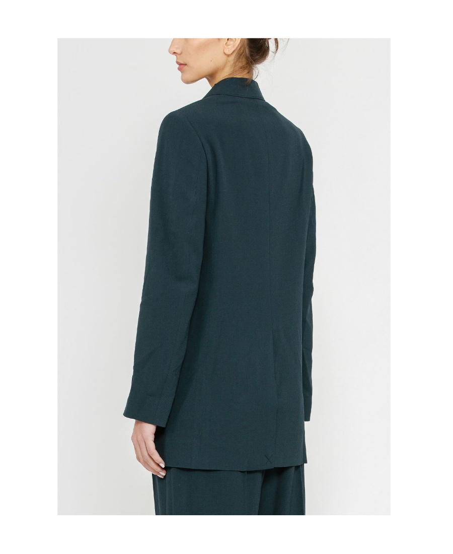 Lemaire Double-breasted Button Blazer In Green