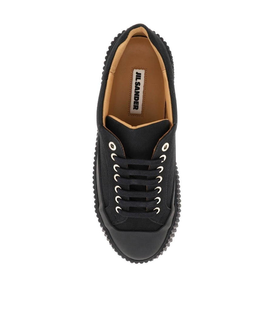 JIL SANDER CANVAS LOW-TOP CHUNKY SNEAKERS