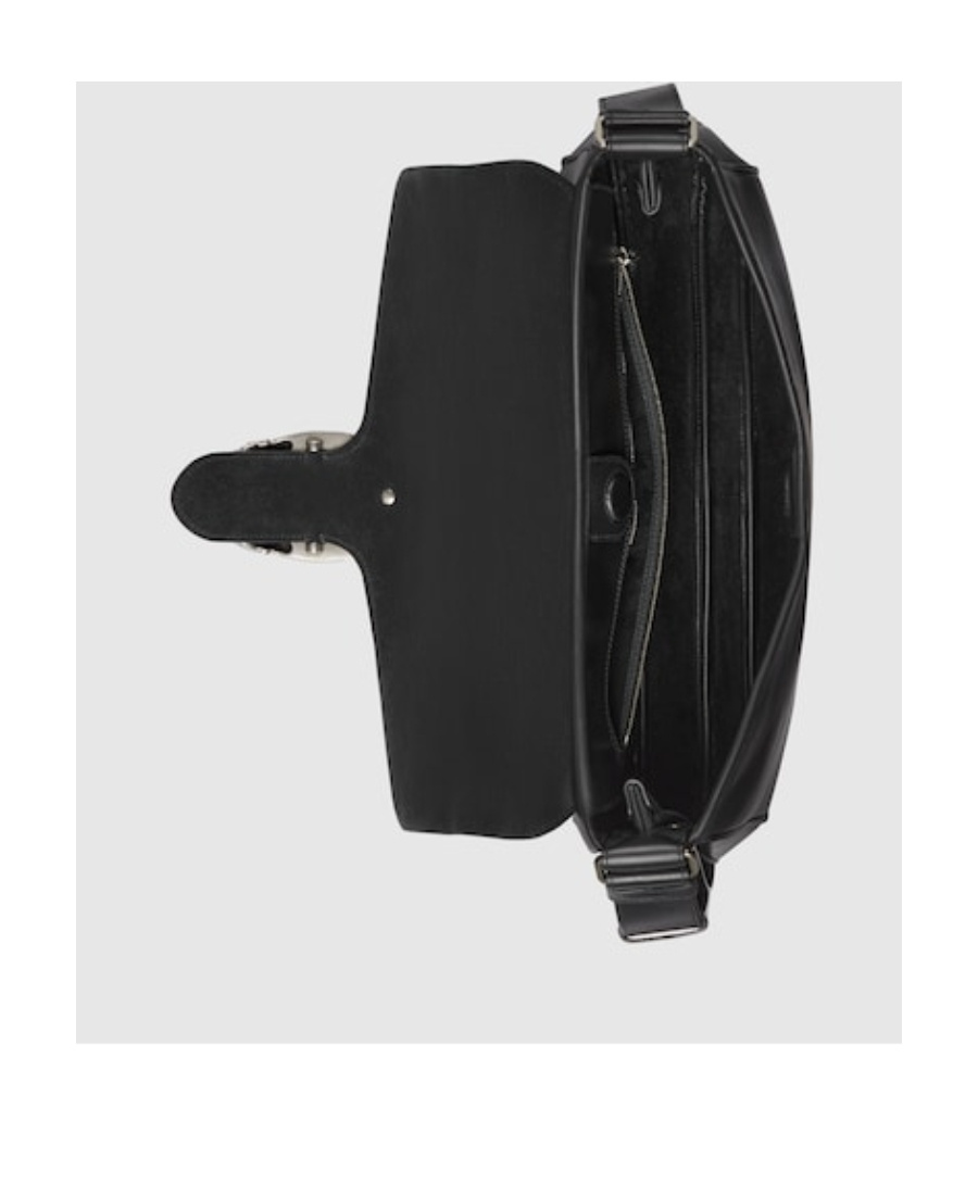 Gucci Dionysus Leather Messenger Bag In Black