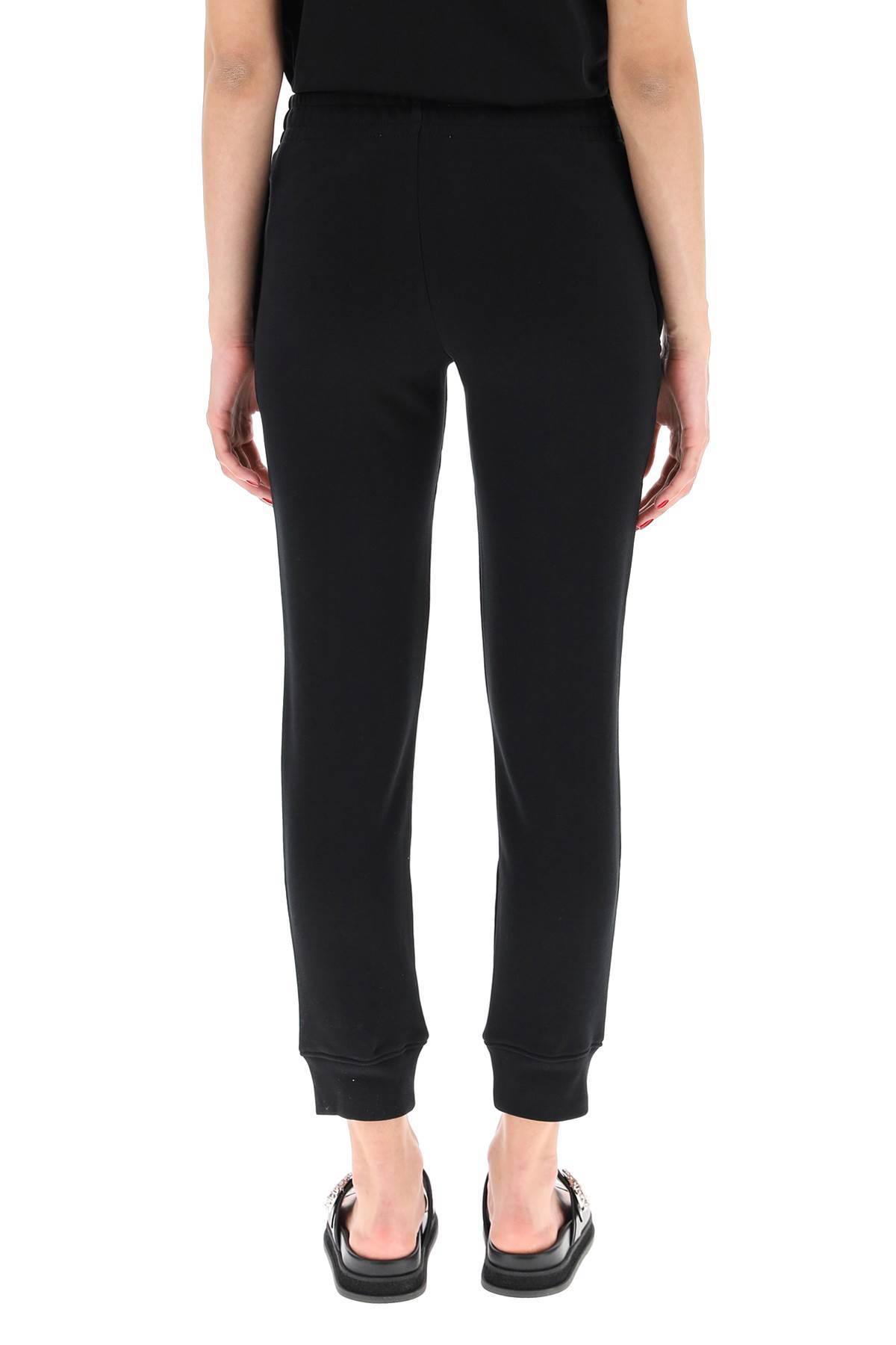 Moschino Gem-embellished Track Pants In Black