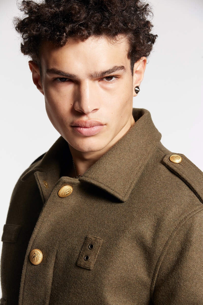 Dsquared2 Wool-blend Livery Jacket In Brown