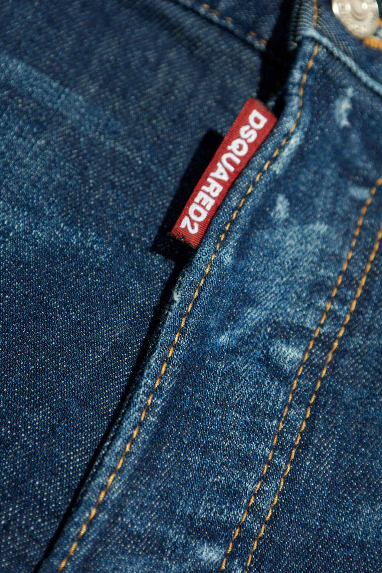 Dsquared2 Distressed Straight-leg Jeans In Blue