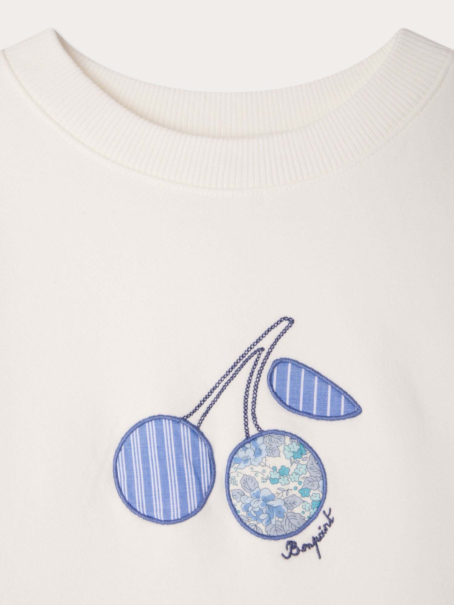Bonpoint Faros Cherry-patterned Sweatshirt In White