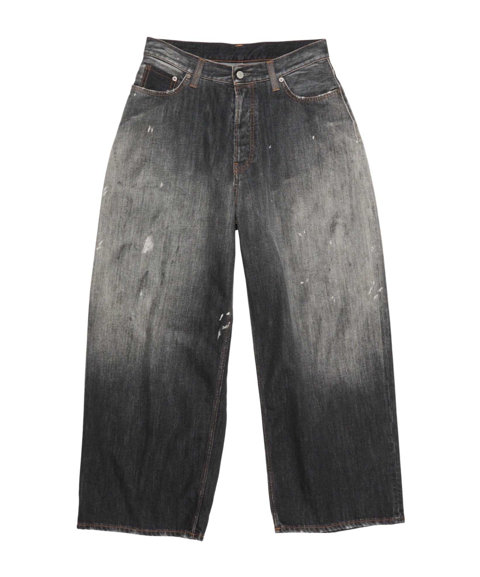 Acne Studios Denim Trousers With Belt Loops In Black