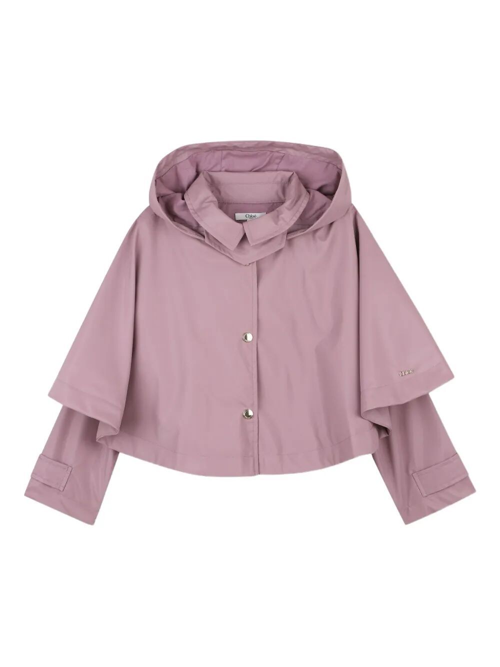 Chloé Hooded Cropped Jacket In Purple