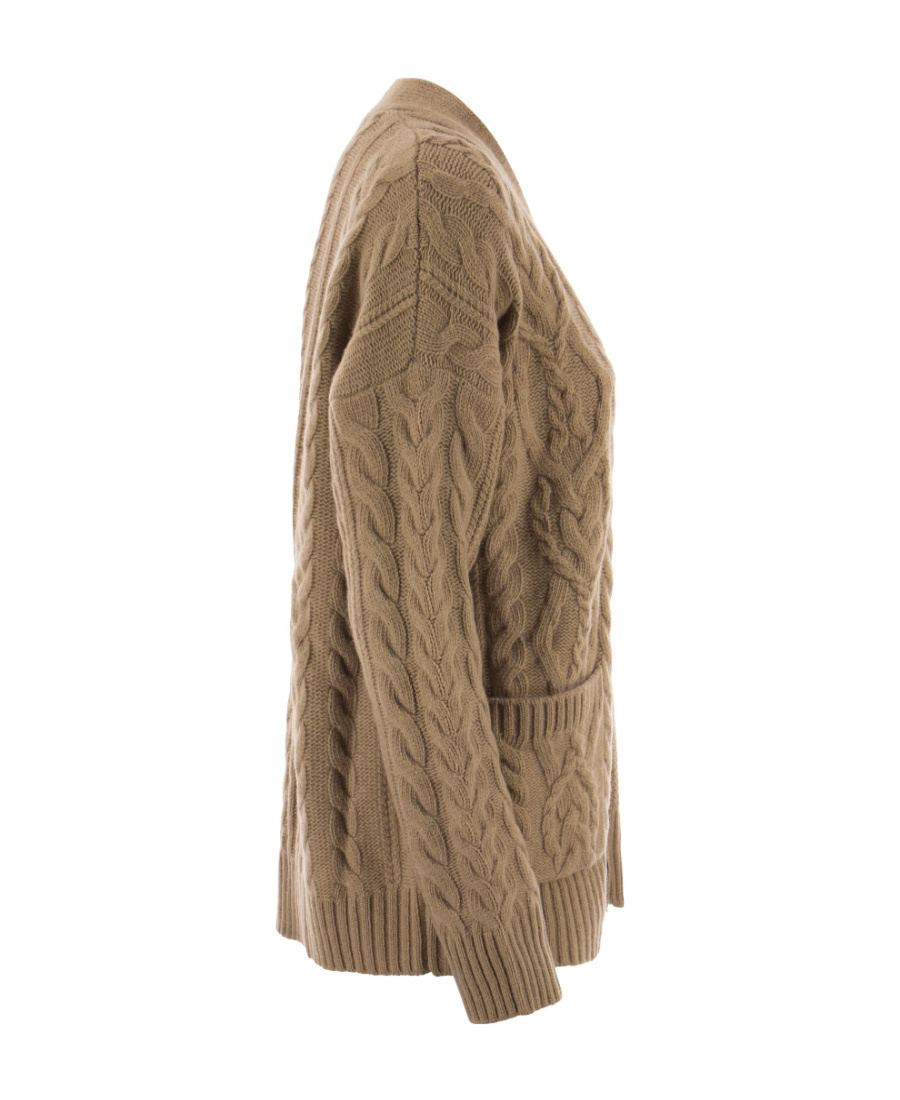 Weekend Max Mara Long-sleeved Cardigan In Brown