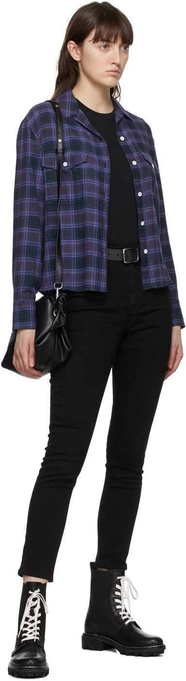 Rag & Bone Logo Buckle Belt In Black