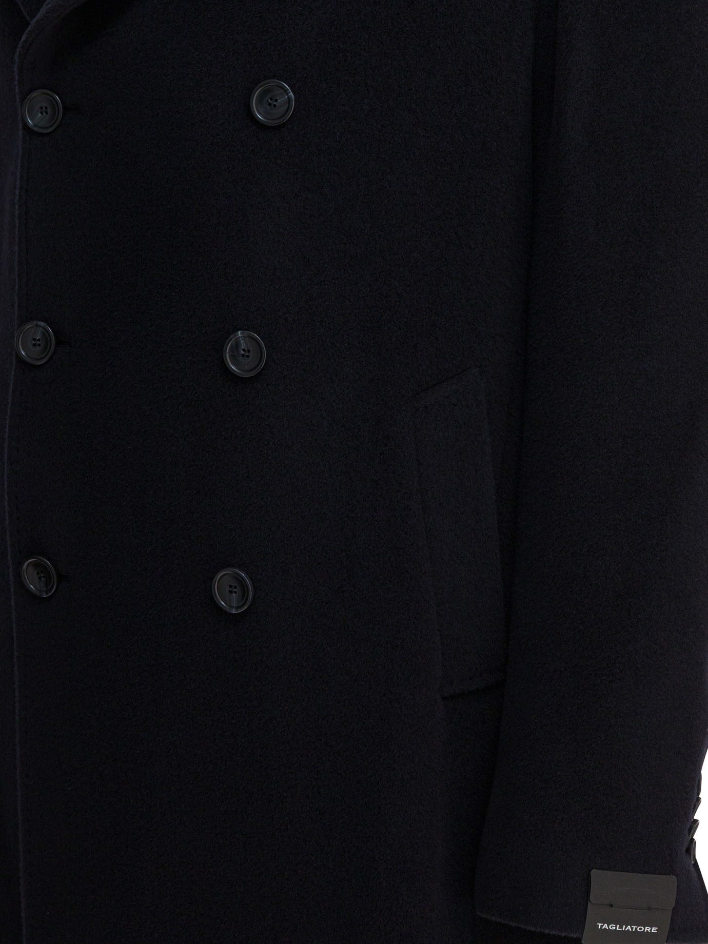 Tagliatore Double-breasted Tailored Coat In Black