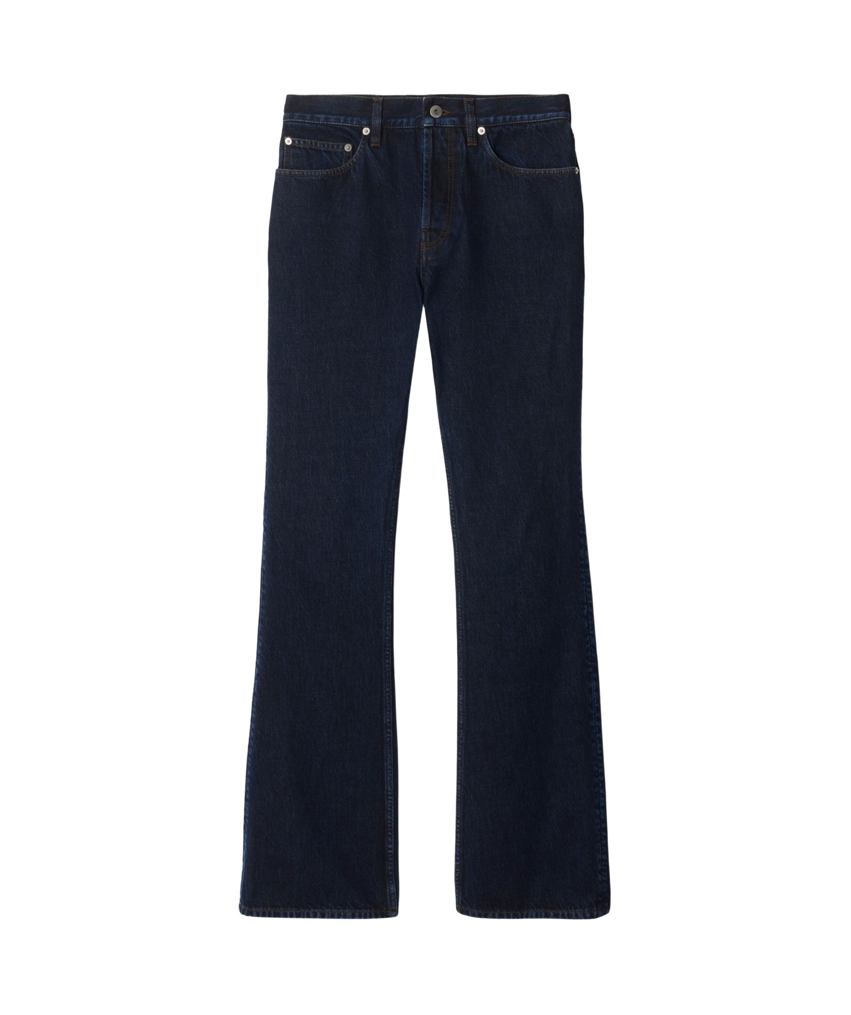 Burberry Straight Leg Trousers Contrast Stitching In Black