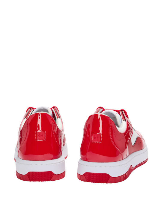 Hugo Boss Lace-up Sneakers In Red