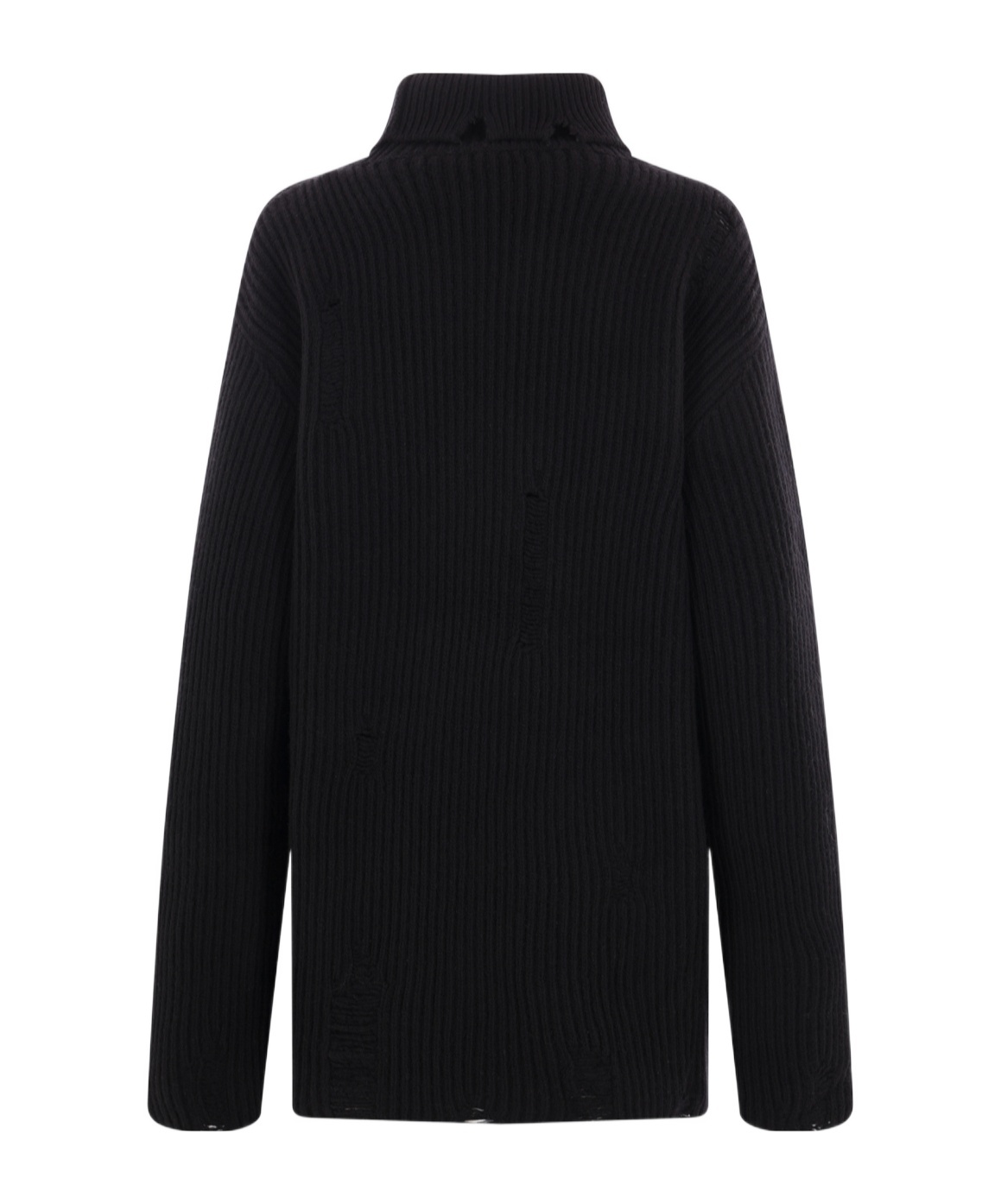 Ann Demeulemeester High-neck Long-sleeved Sweater In Black