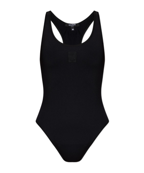 Balmain Criss Cross Back One-piece In Black