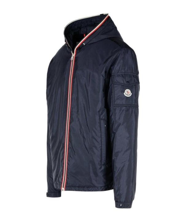 Moncler Zip-up Lightweight Jacket In Blue