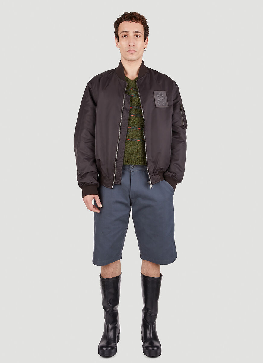 Raf Simons Logo Casual Jacket In Black