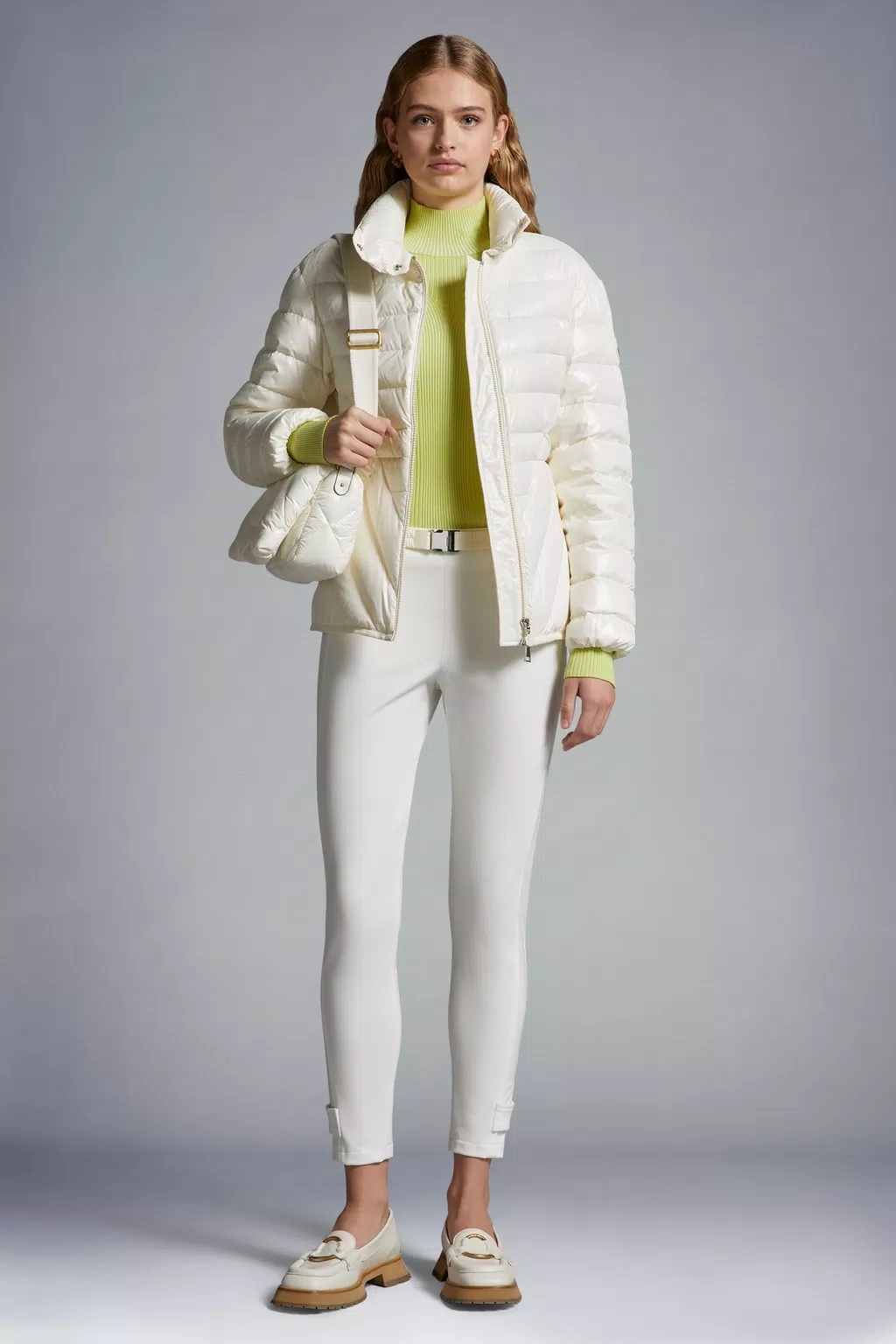 Moncler Abante Quilted Puffer Jacket In White