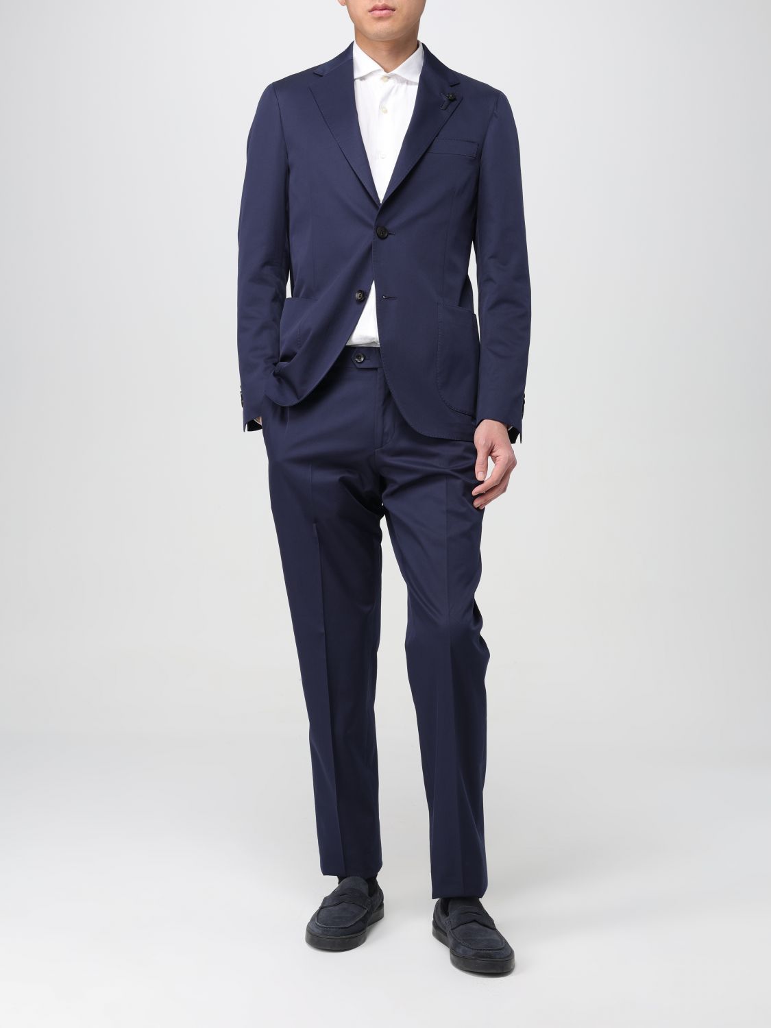 Lardini Long-sleeved Suit In Blue