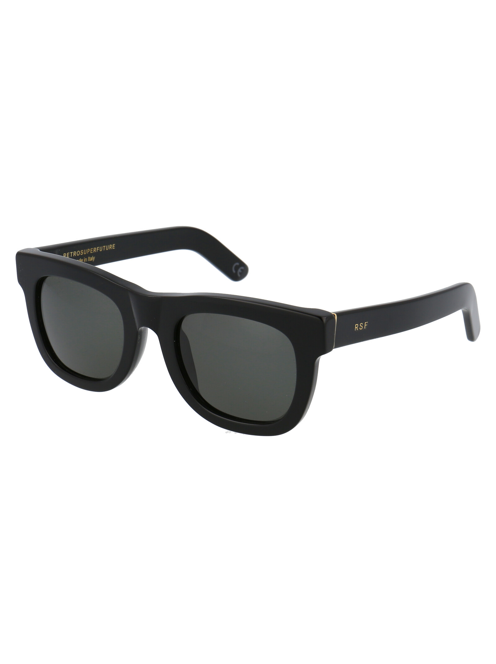 Retrosuperfuture Black Logo Sunglasses In Black