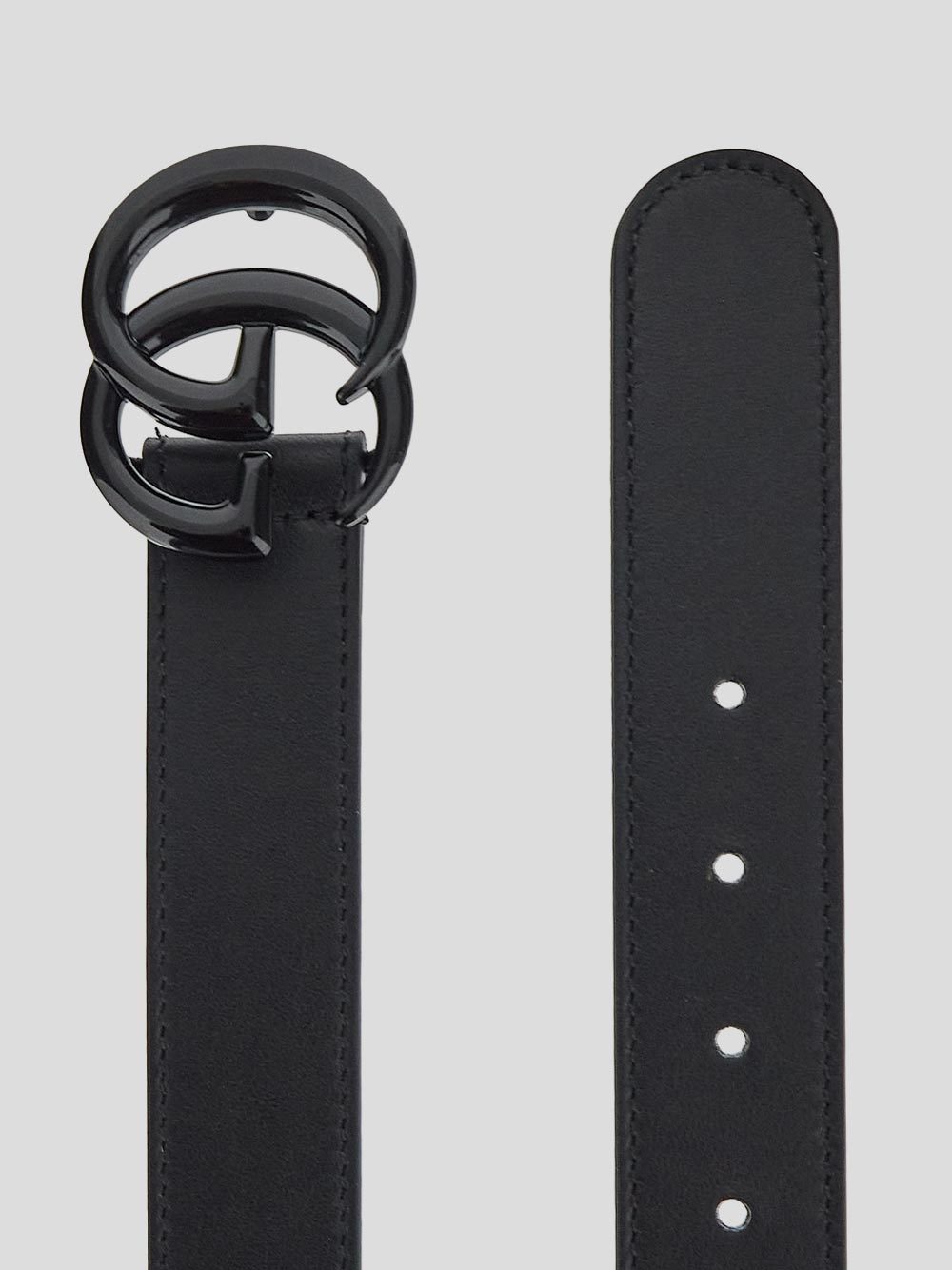 Gucci Logo-buckle Leather Belt In Black