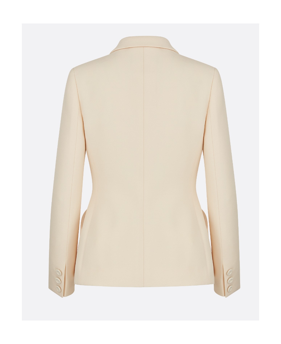 Dior Single-breasted Suit Coat In White