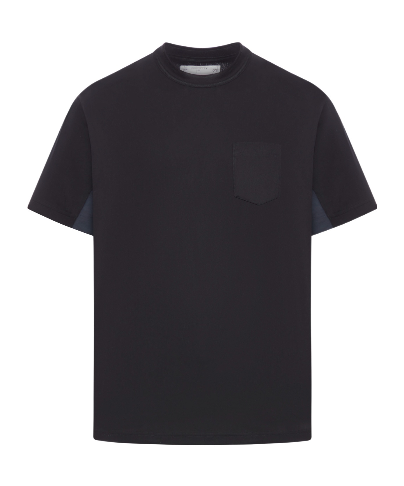 Sacai Short Sleeved Crewneck T-shirt In Black