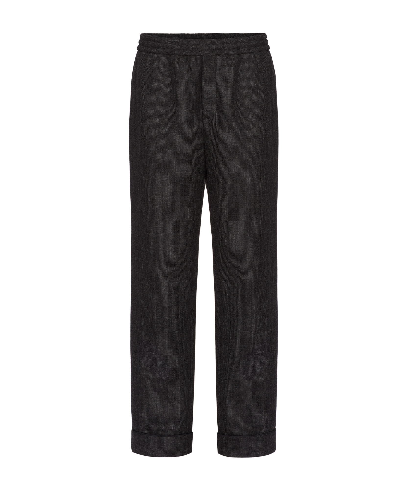 Valentino Black Wool Jeans & Pant In Gray