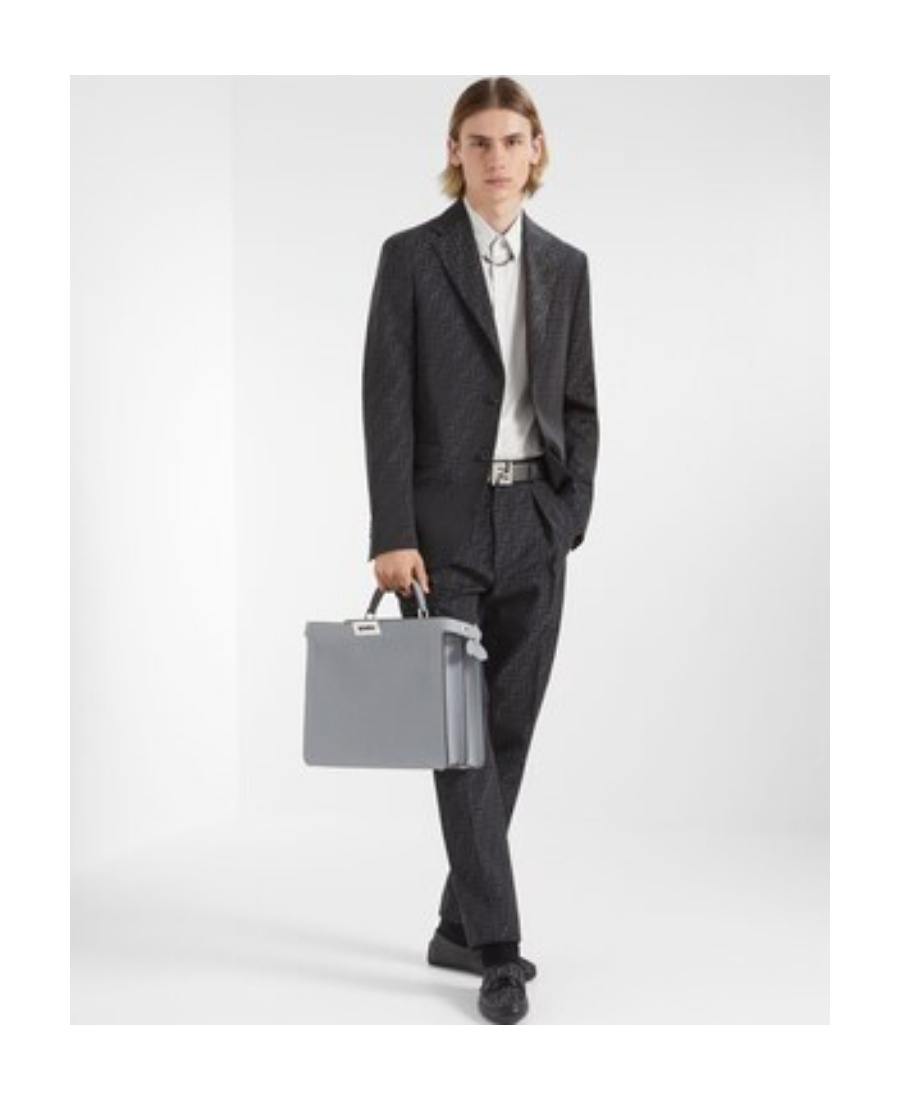 FENDI FF-MOTIF TAILORED TROUSERS 