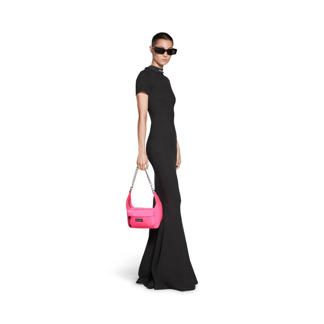 Balenciaga Raver Medium Chained Shoulder Bag In Pink