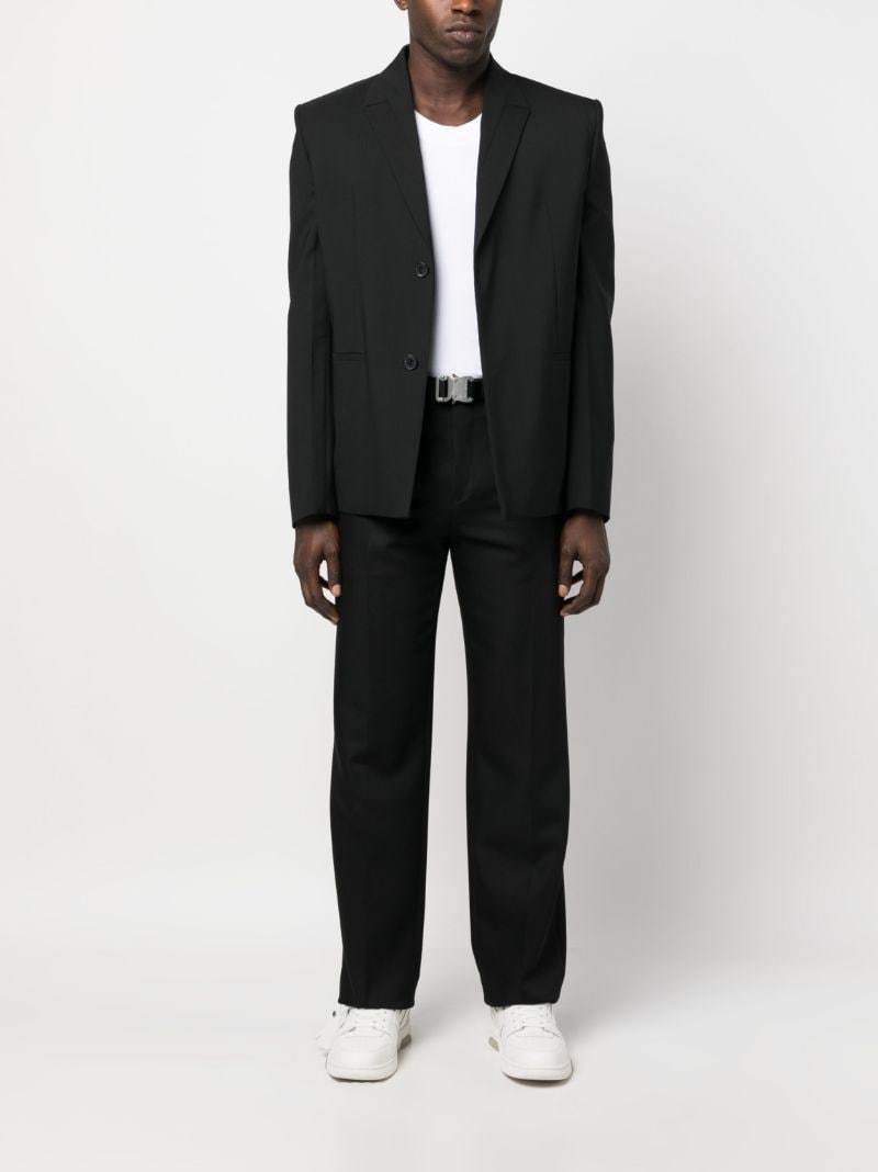 Off-white Diag Stripe Straight-leg Trousers In Black
