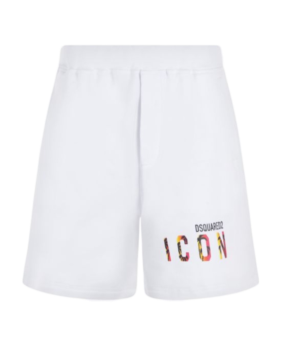 Dsquared2 Cotton Logo-print Shorts In White