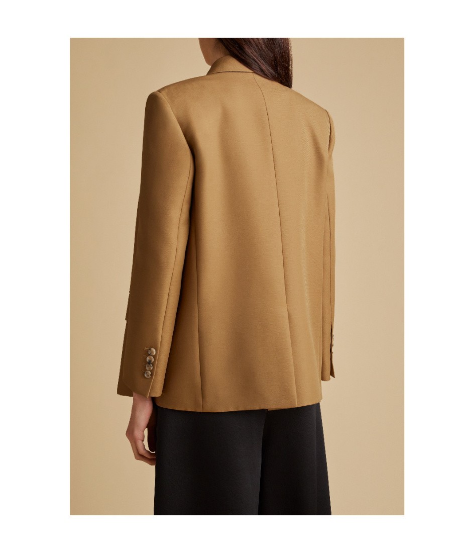 Khaite Double-breasted Blazer In Brown