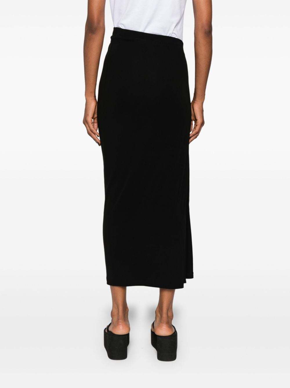 Rabanne Elastic Skirt With Side Slit In Black