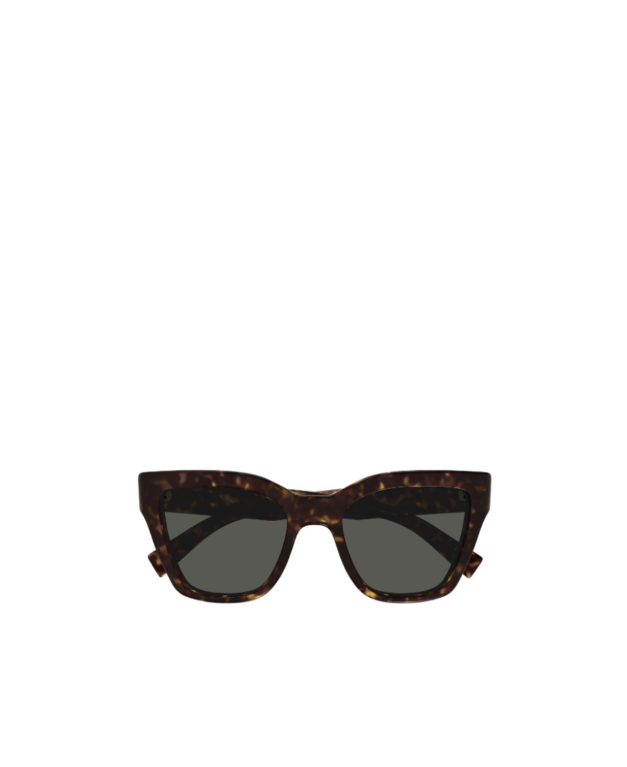 Saint Laurent Logo-engraved Square-frame Sunglasses In Black