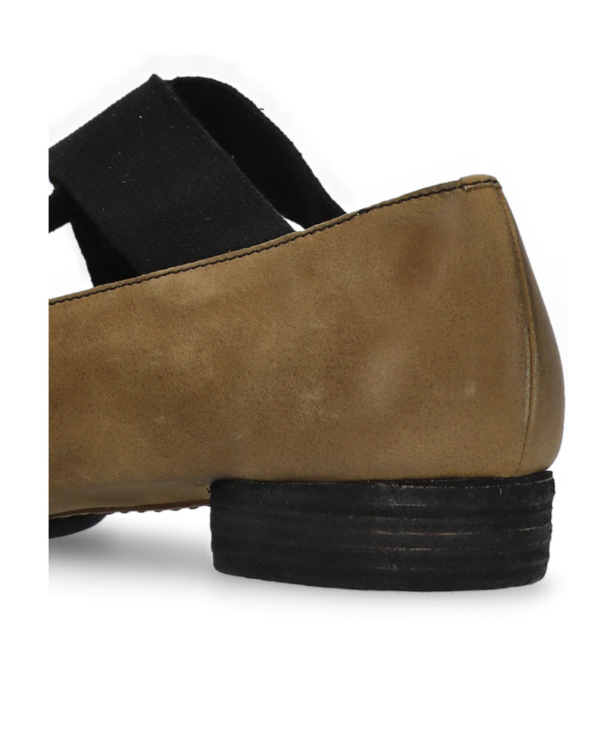 Uma Wang Square-toe Suede Ballerina Shoes In Green