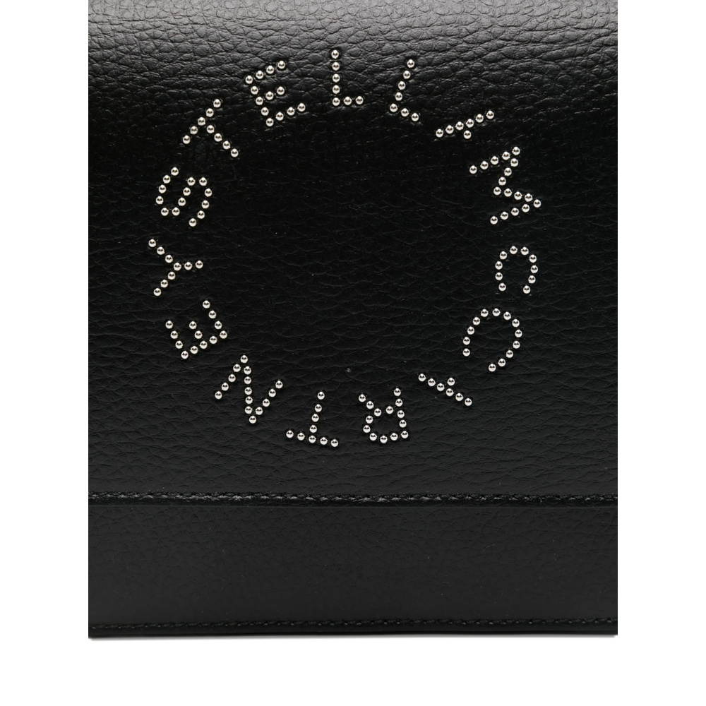 Stella Mccartney Logo-studded Mini Bag In Black