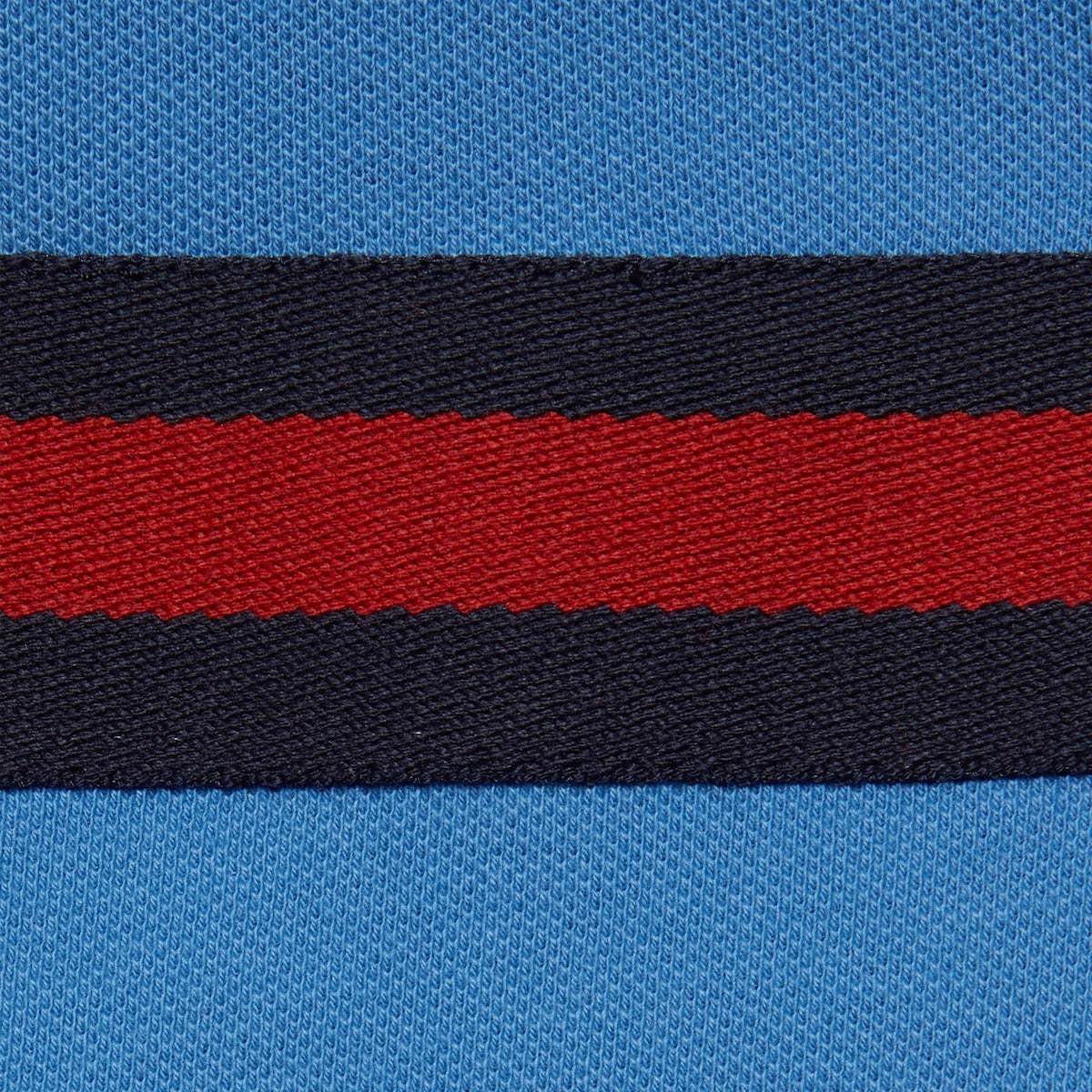 GUCCI WEB STRIPE COTTON POLO SHIRT 