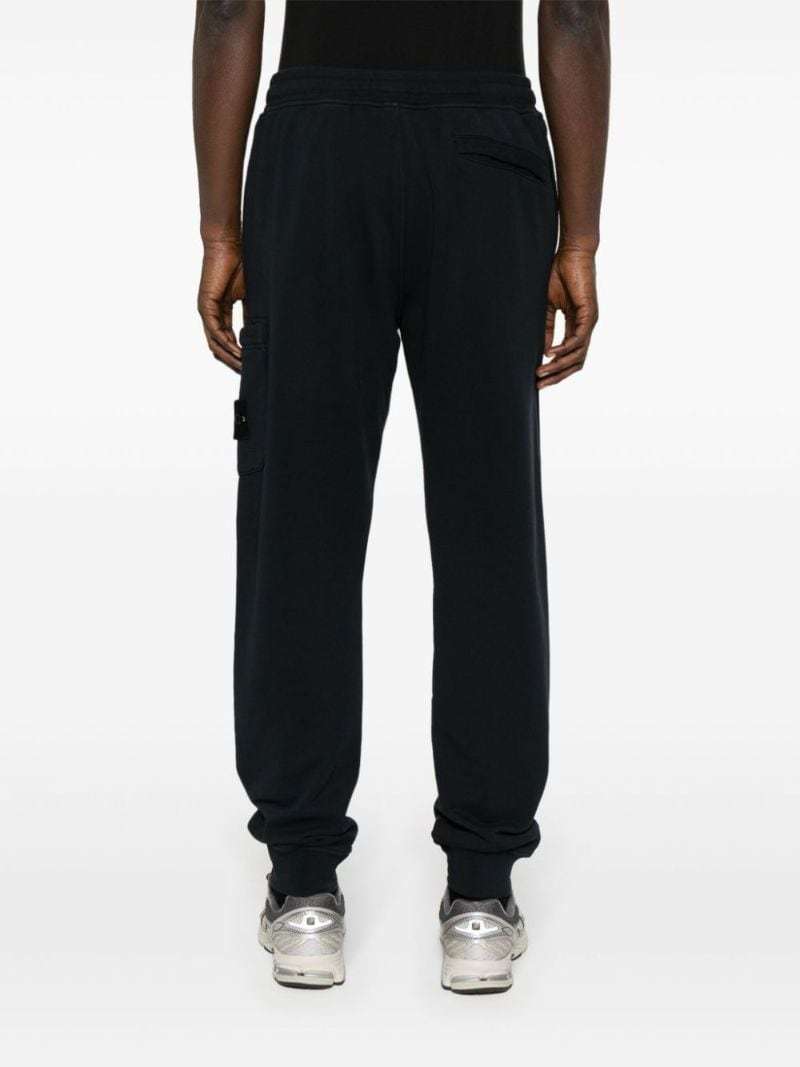 Stone Island Shearling And Suede Cargo Trousers In Blue