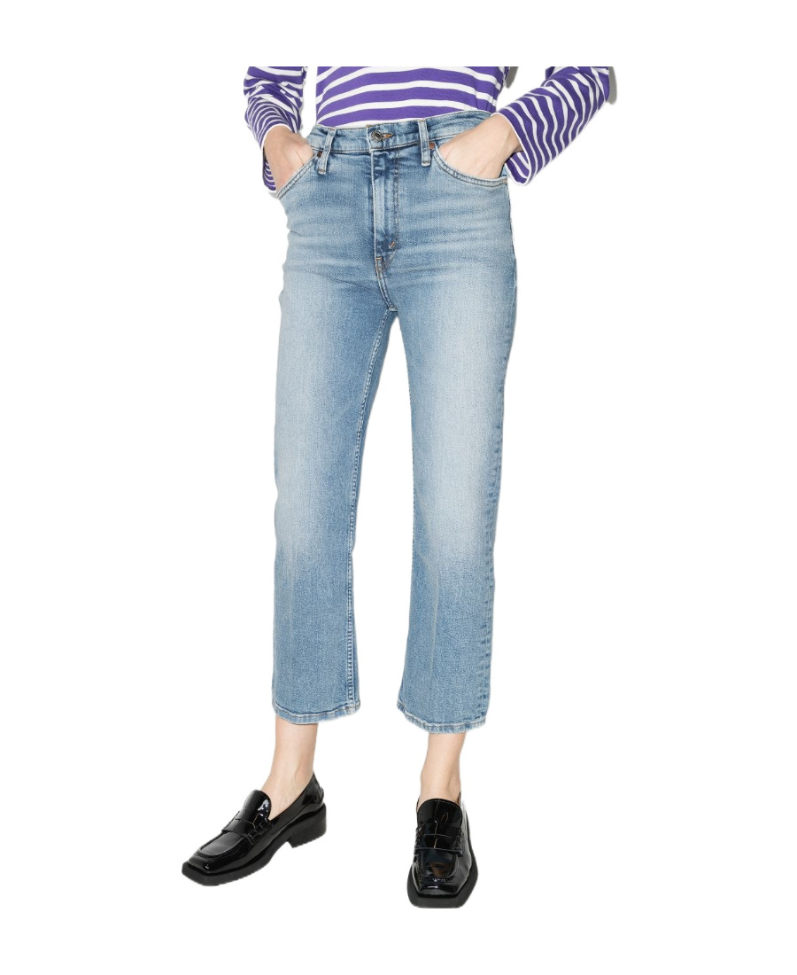 Re/done Re Done 70s Crp Bt Ct Jns Blu In Blue