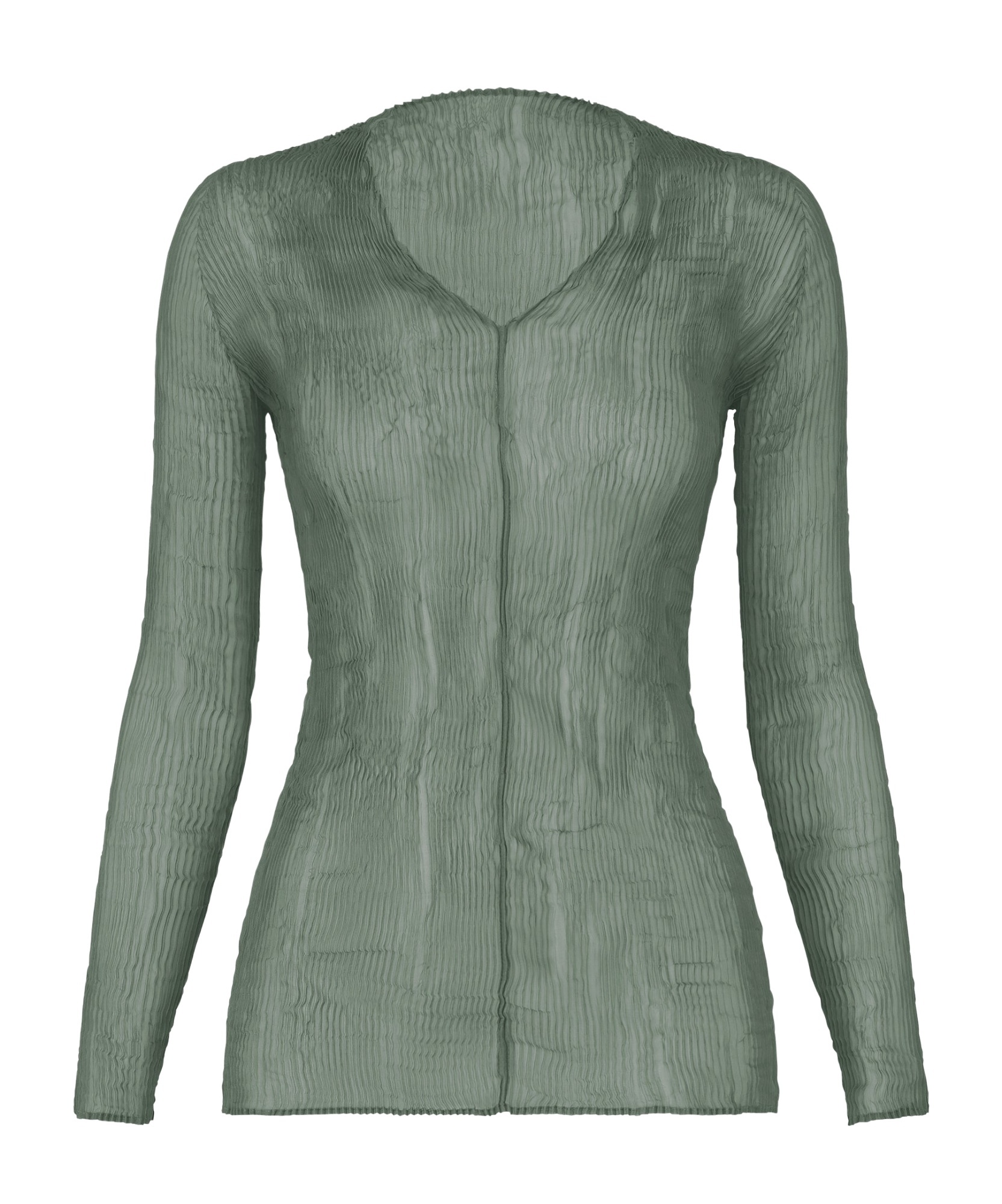 Issey Miyake Long Sleeve Top In Gray