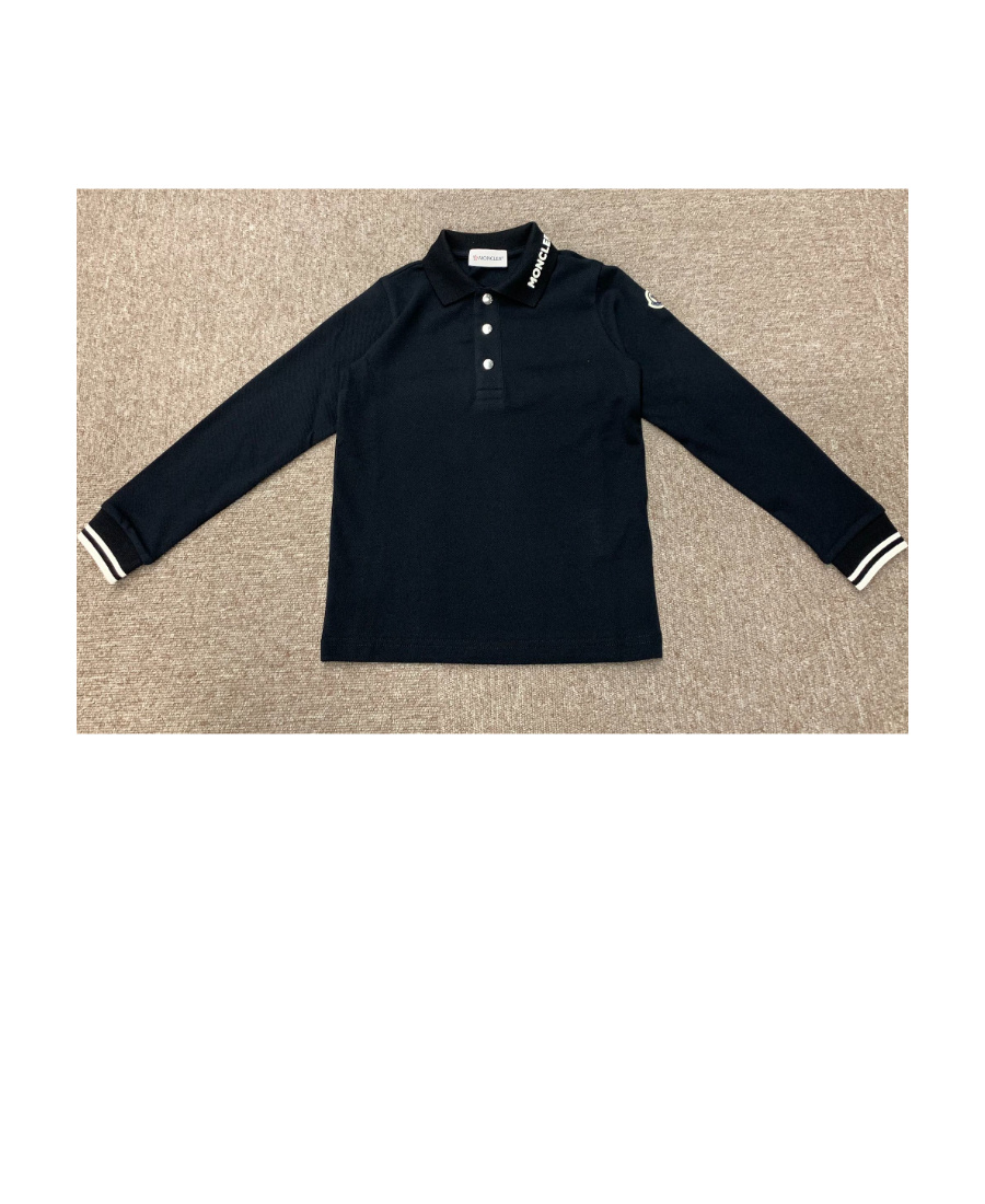 Moncler Logo Polo Shirt In Black