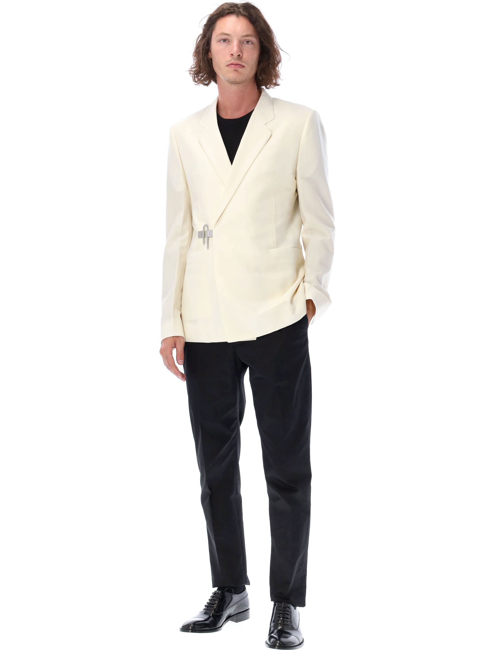Givenchy U-shaped Lock Suit Jacket In White
