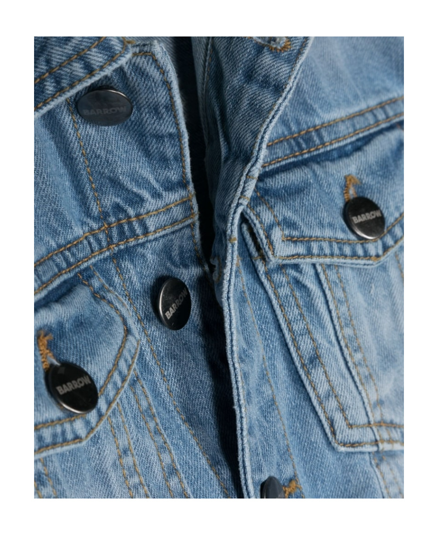 Barrow Embroidered Patch Denim Jacket In Blue