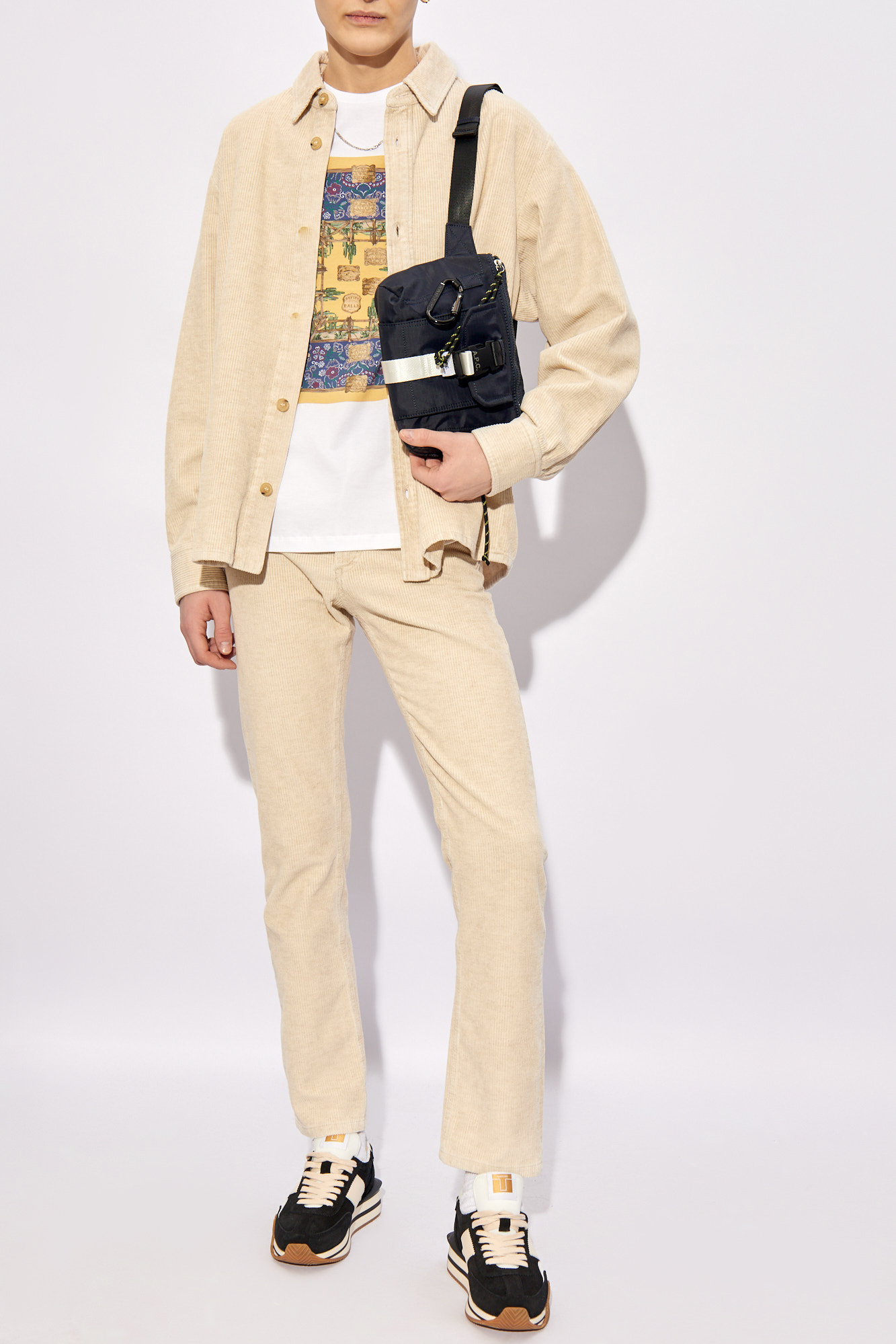 Bally Front Graphic Organic Cotton T-shirt In White