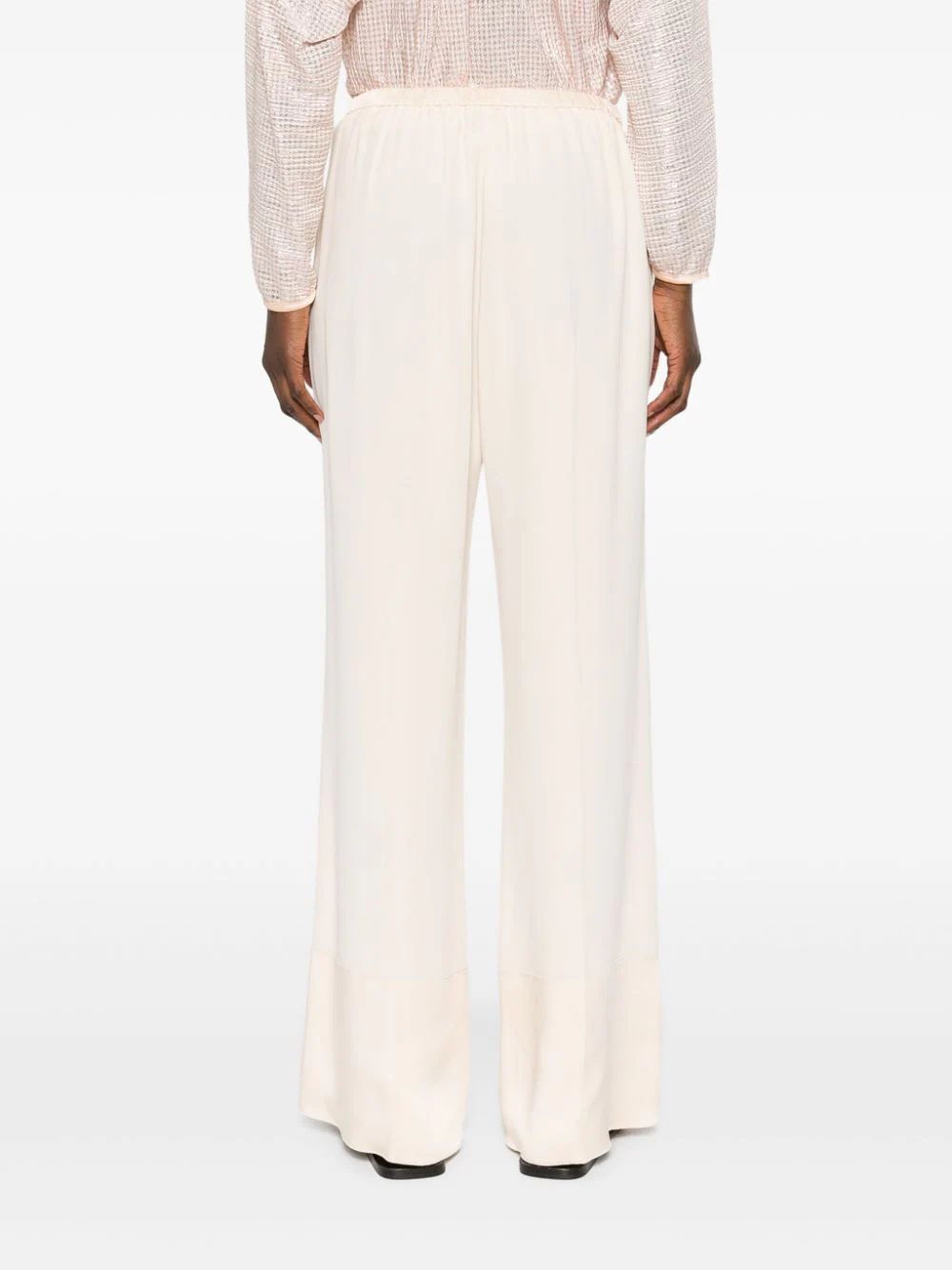 Shop Forte Forte Crepe Straight Trousers In White