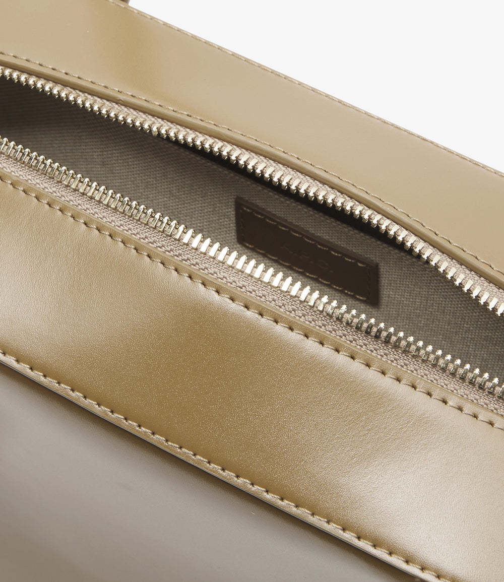 Apc Virginie Box Bag Horizontal Virginie Bag In Smooth Earth Brown Leather. In Brown