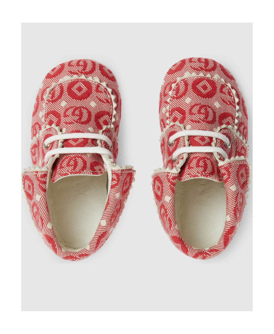 Gucci Gg-canvas Leather Boots In Red
