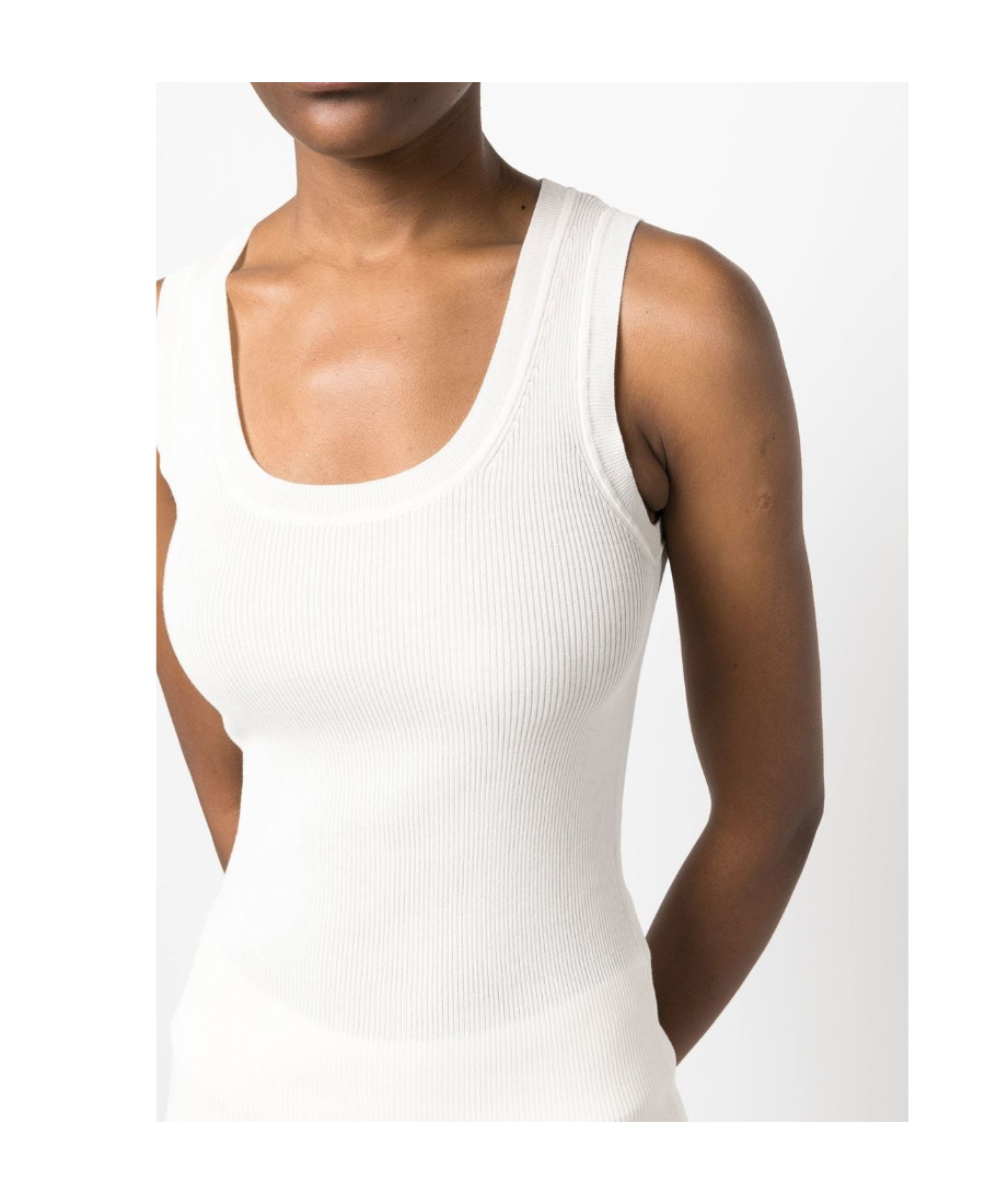 P.a.r.o.s.h U-neck Sleeveless Top In White