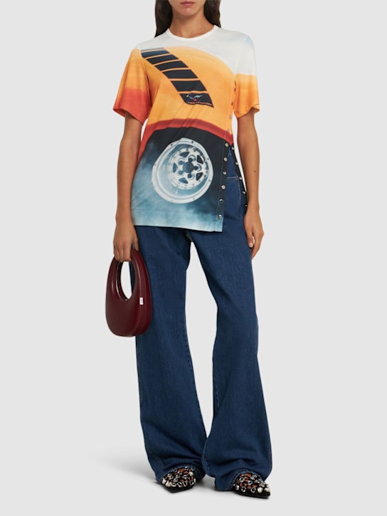 Shop Rabanne Print Short Sleeve T-shirt In Multicolor