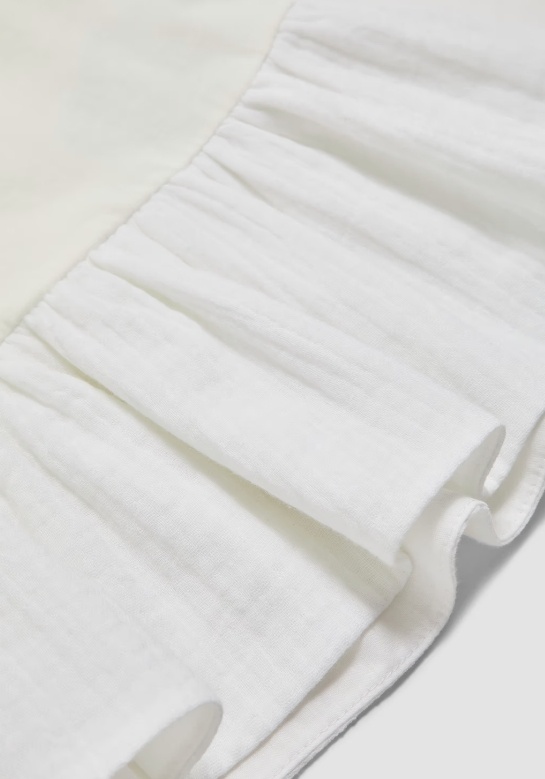 Moncler Robe Froncée En Coton In White
